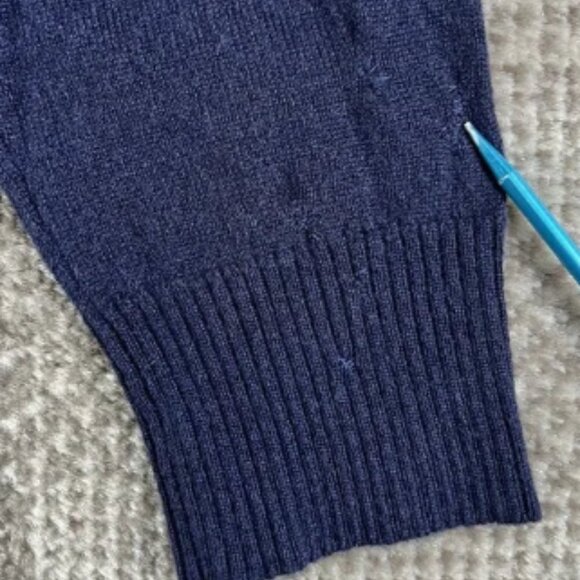 RRL Double RL Men's‎ Knit Cashmere Cardigan V-Neck Sweater Navy Blue Medium - Picture 5 of 9